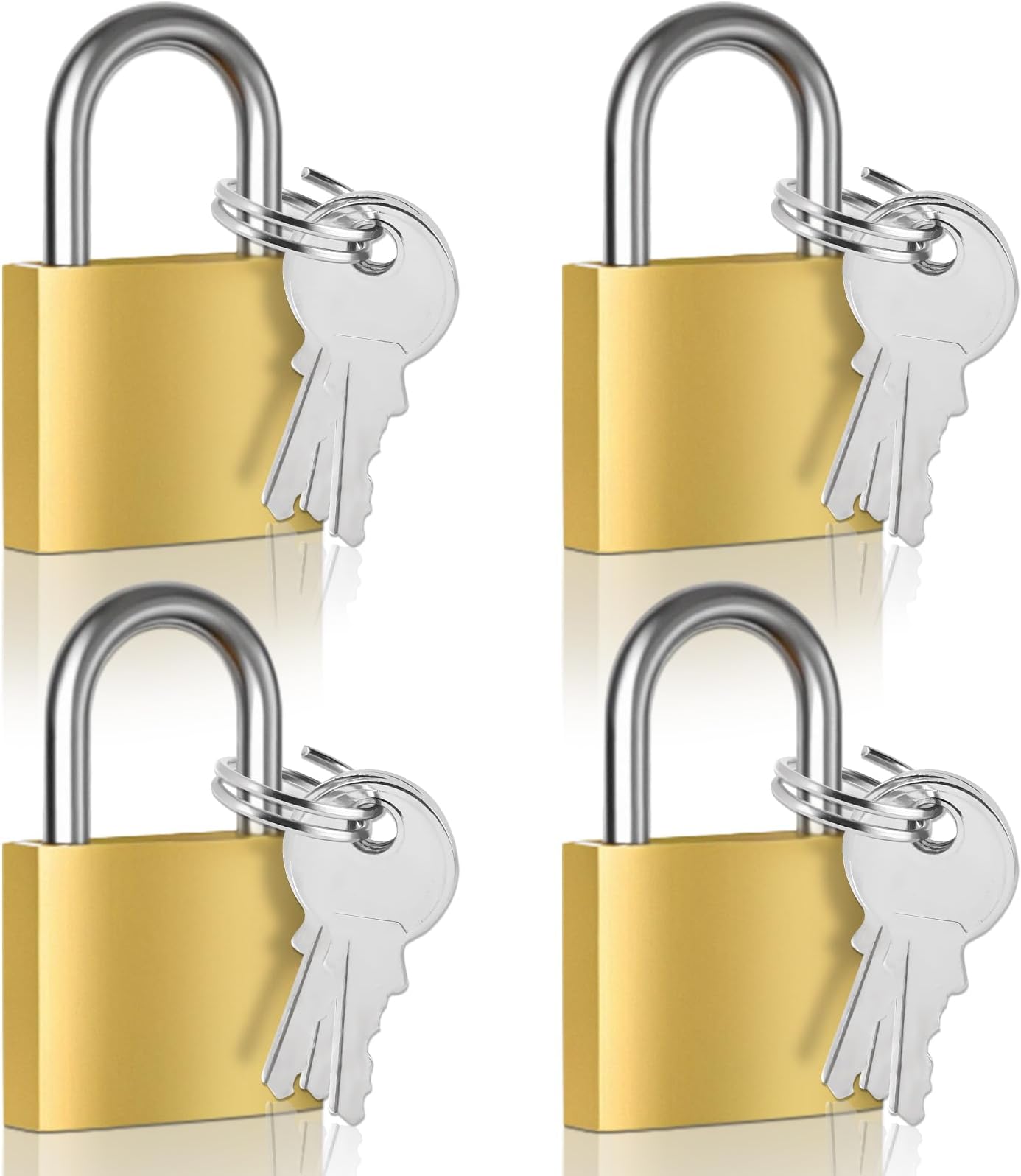 MANICAF Vorhängeschloss Set - 2 Gleichschließende Schlösser Mit 6 Schlüsseln