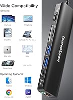 Vista 8 de Concentrador USB C Adaptador Multipuerto, DockteckExpand Dongle USB C 7 en 1 con Puerto HDMI 4K 60Hz, Ethernet de 1Gbps, 100W PD, 2 Puertos USB 3.0