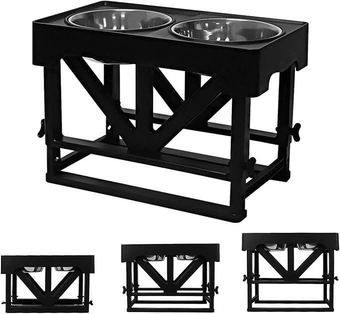 Raised Dog Bowl Stanew Dog Bowl Stand Large With Stainless Steel Dog Bowls Large, Perfect Dog