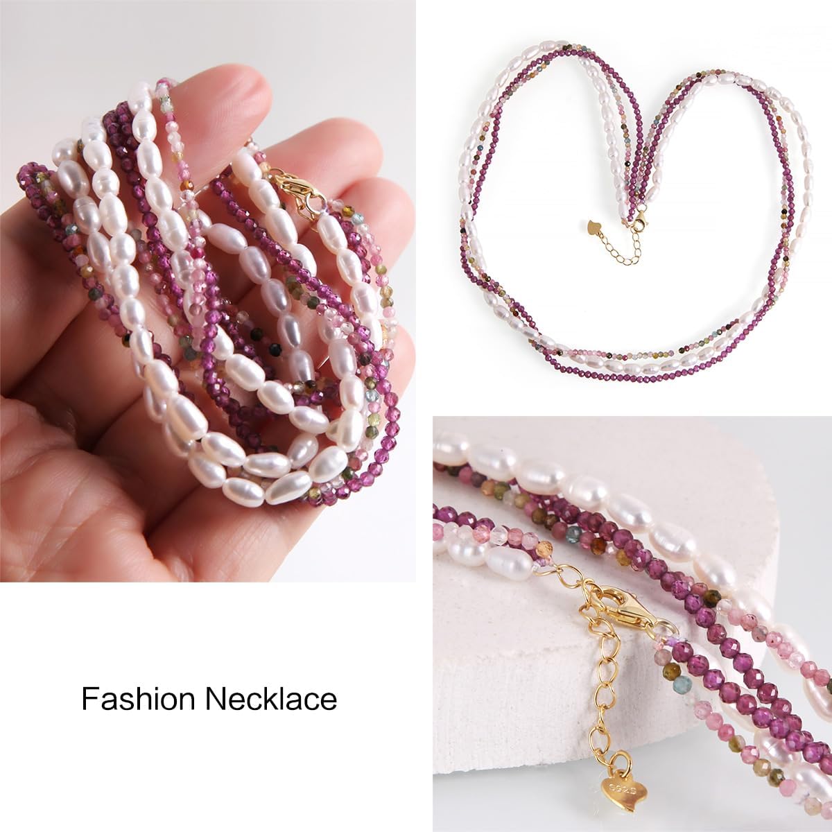 Natural pearl necklace Baroque pearl gift jewelry necklace for women - Image 4