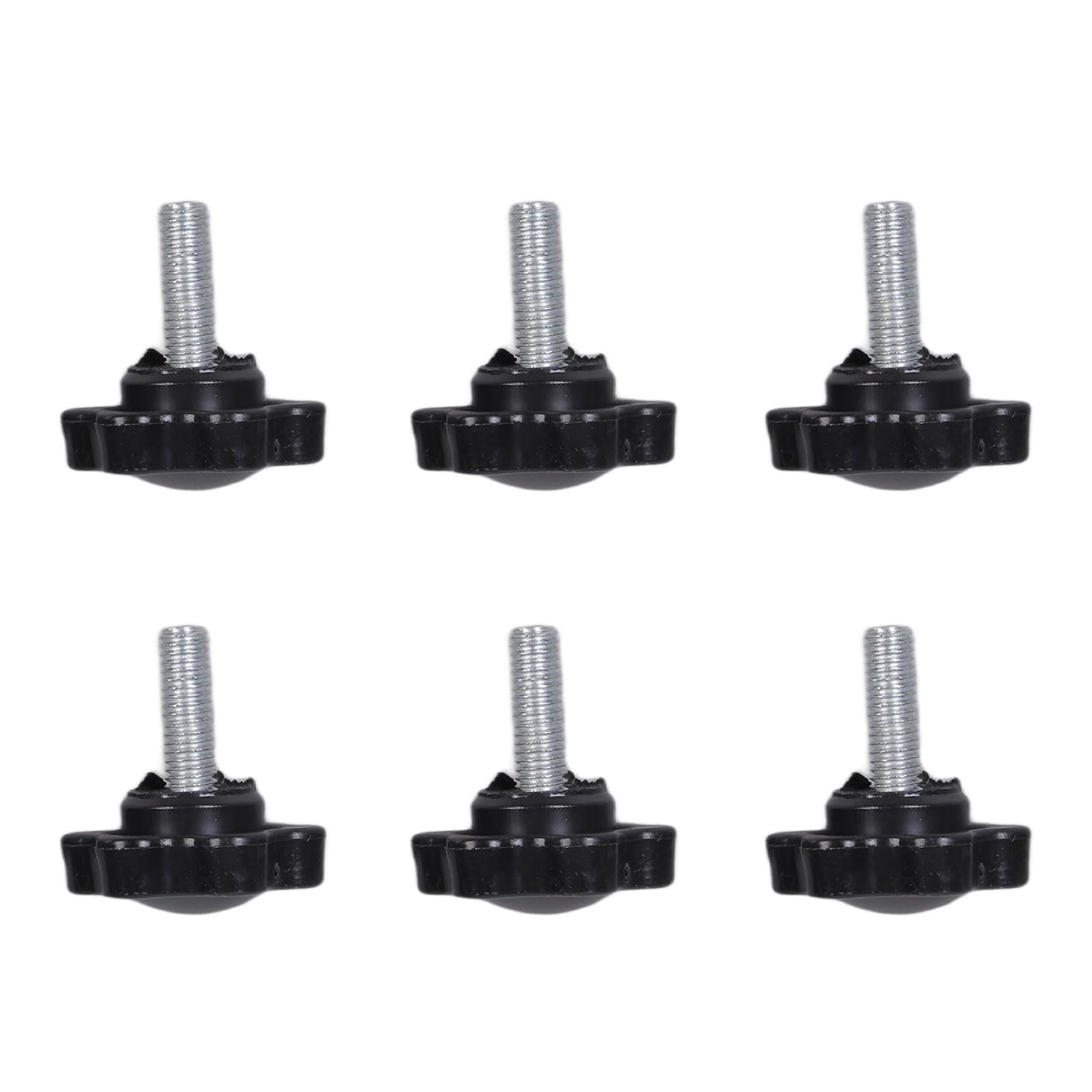 6Pcs Tighten Bolt Nut Knob 5mm Thumb Screw Knob Hexagonal Head Handle Hand Screw Knurled Grip Knurled Grip