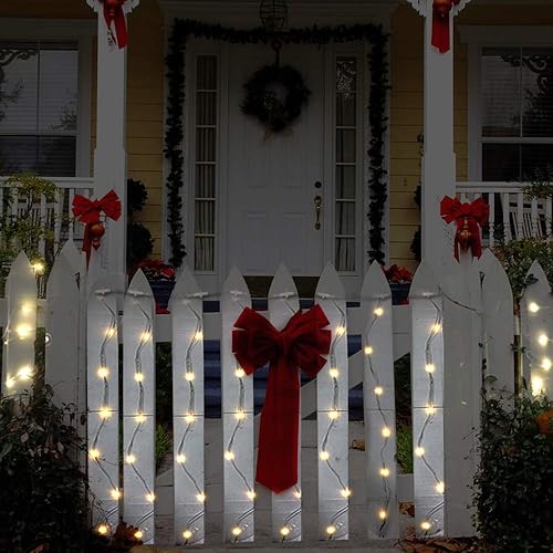 Miniatura 6 de Cadena de luces solares, tira de luces LED de Navidad en cadena de luces de hadas impermeable, decoración de habitación, luz de cortina de luz para