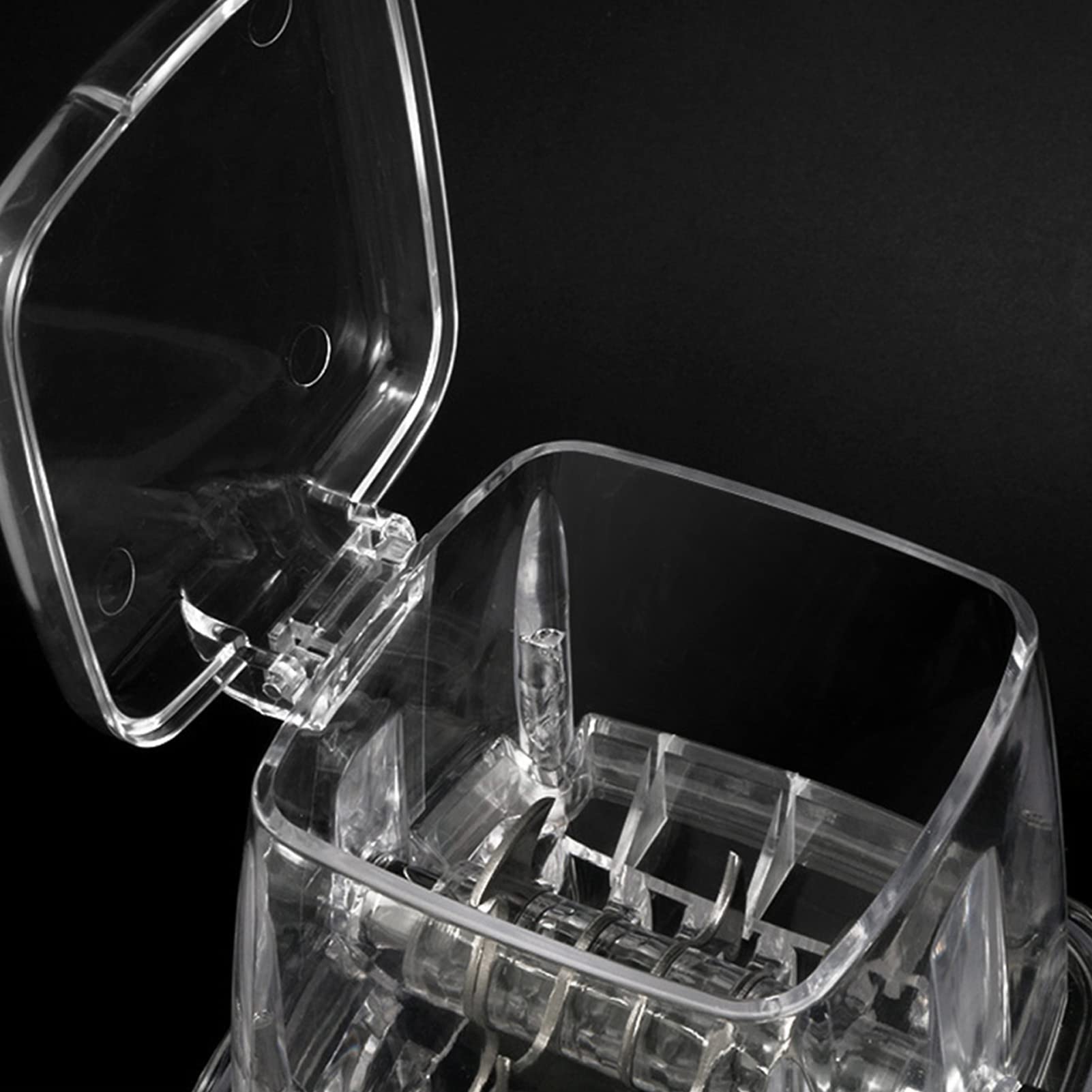 Tragbarer Eiszerkleinerer, 1,25 L, Handgekurbelt, Zum Selbermachen, Manuelle Eiszerkleinerungsmaschine für Zuhause, Outdoor, Camping (Transparent)