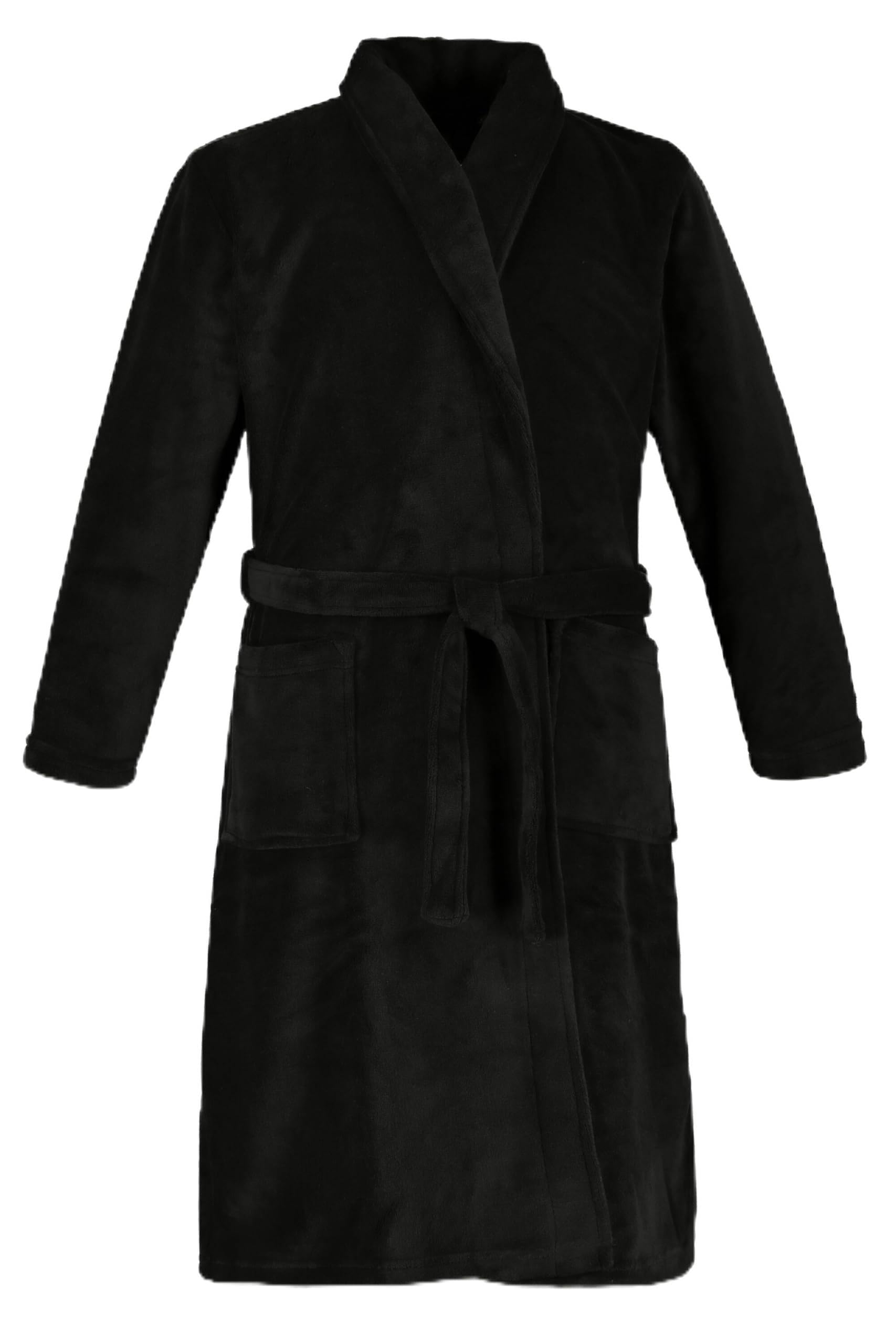JP 1880 Men's Bademantel Bathrobe, Black Beauty, 8XL