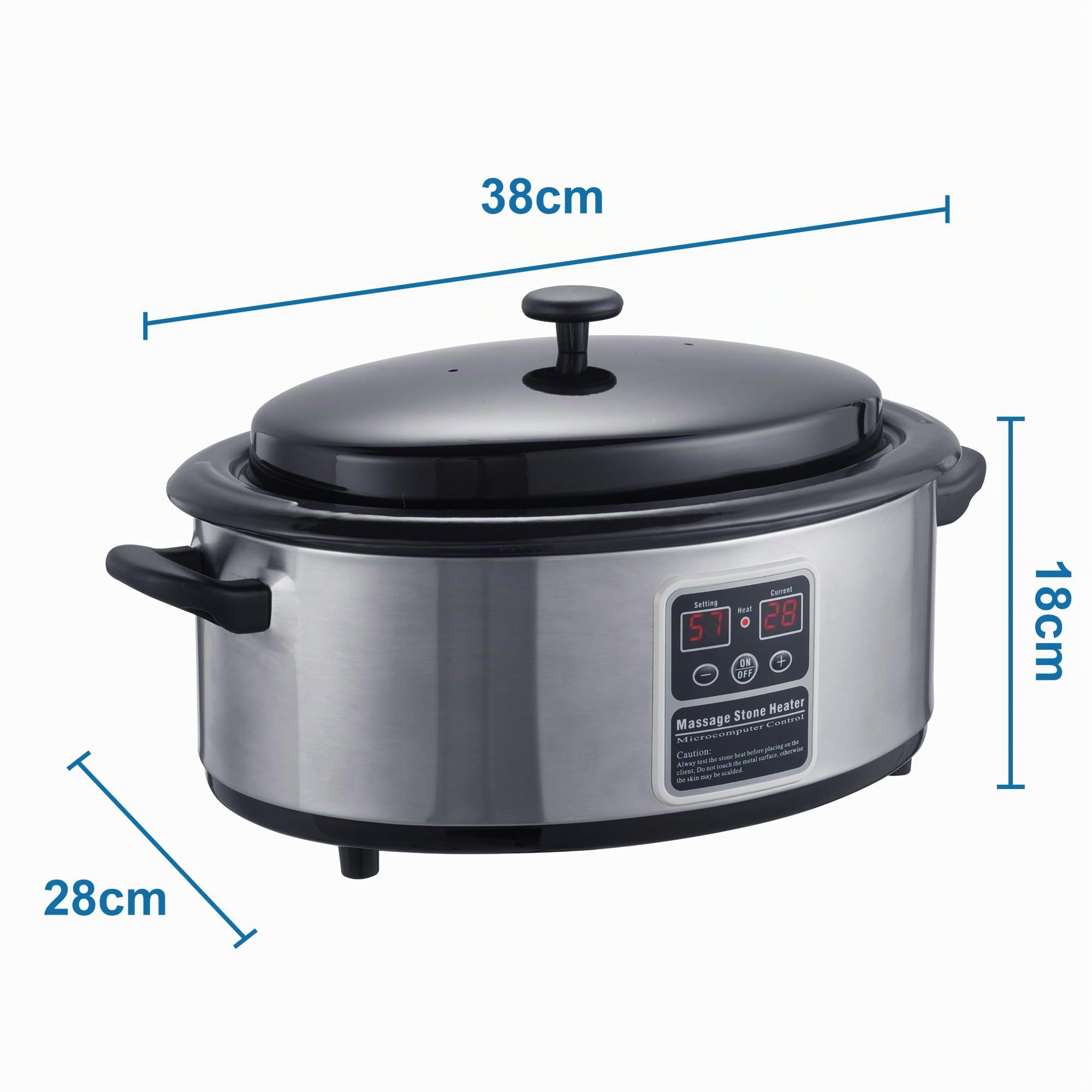 Master Massage Chauffe-pieds Hot Stone 6 litres traitement thermique contrôle numérique affichage température prise européenne