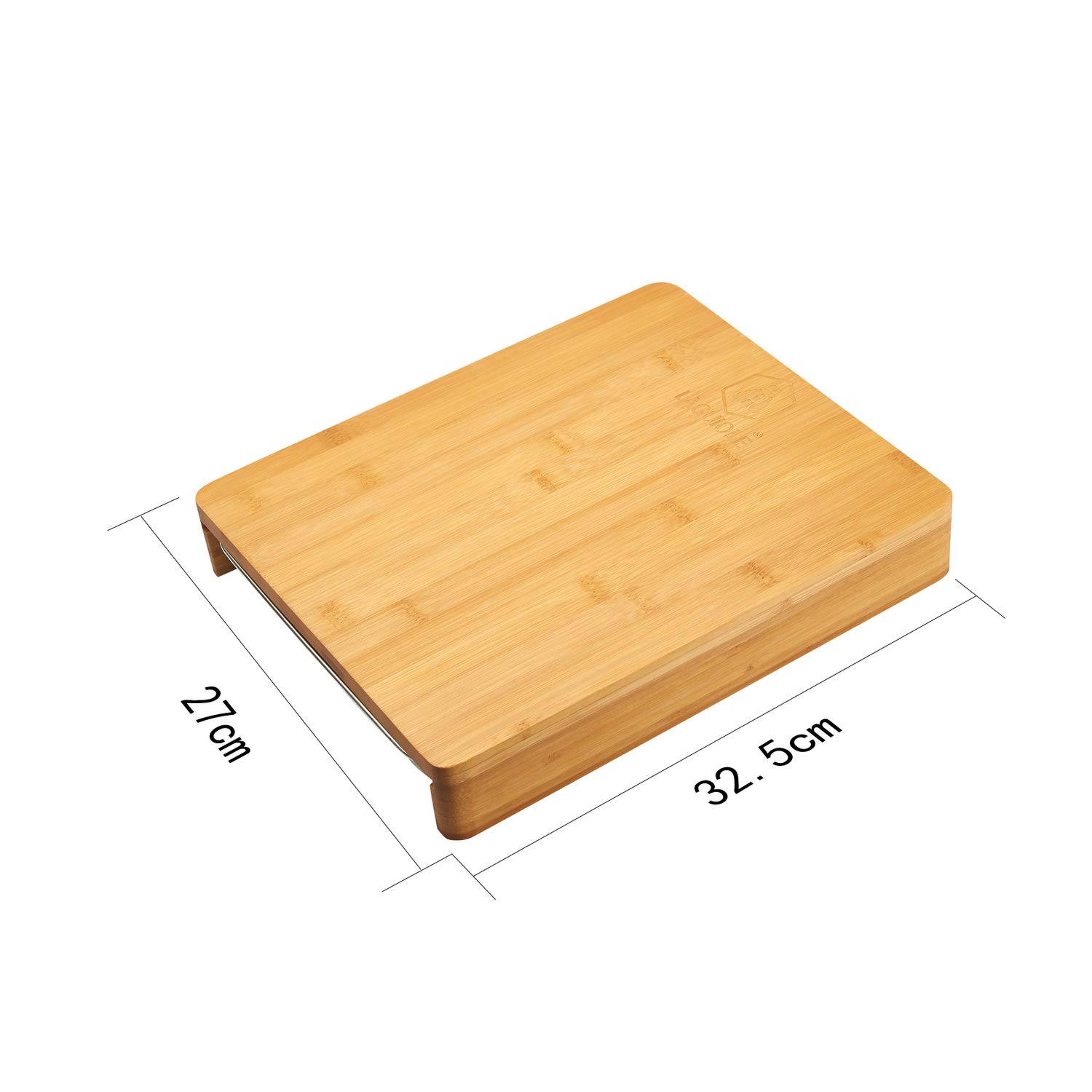 Relaxdays snijplank met kruimelvanger, van bamboe, HxBxD: ca. 3x37x21,5 cm, broodplank, eenvoudige reiniging, natuur