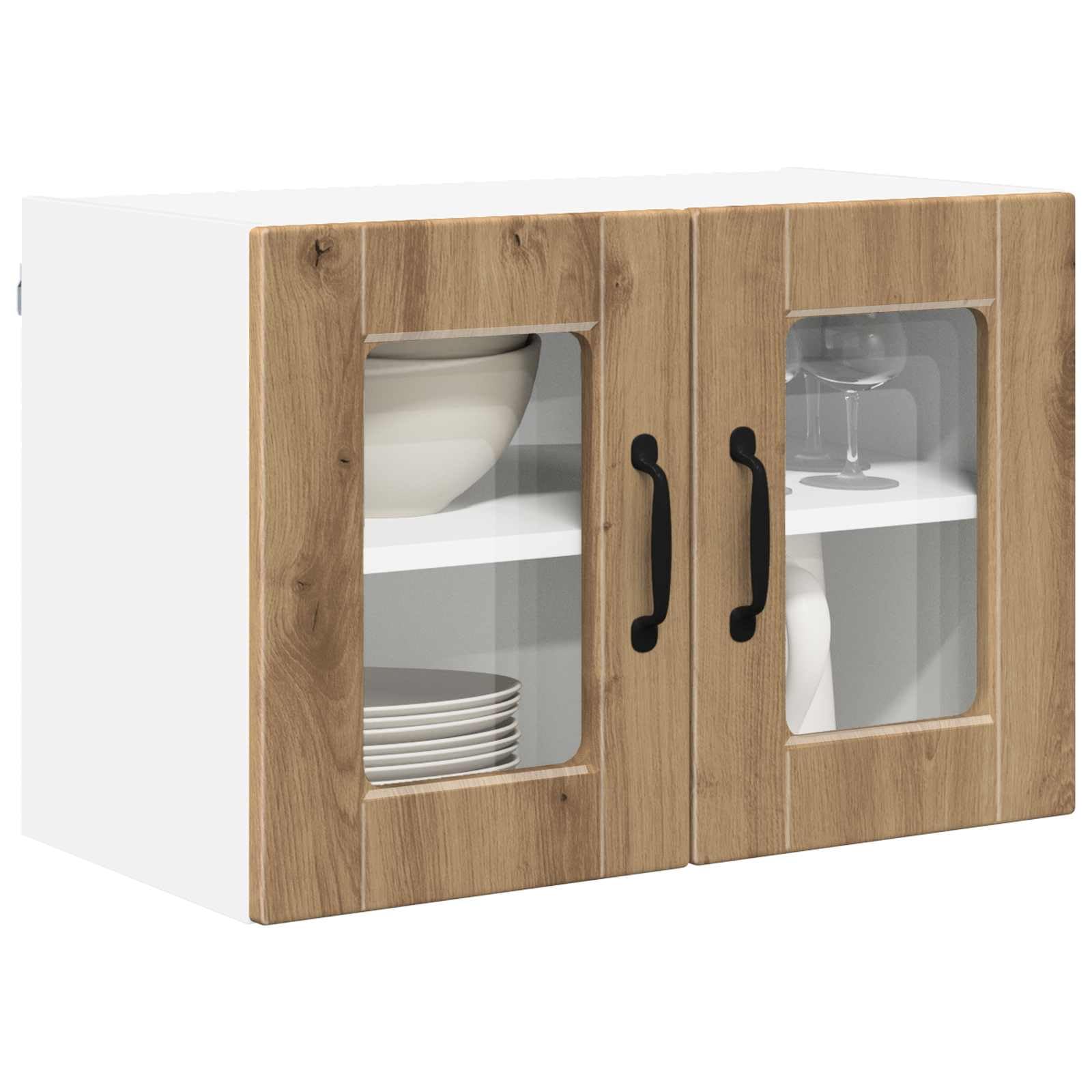 Set di 2 armadietti pensili in rovere Artisan, 60 x 31 x 40 cm