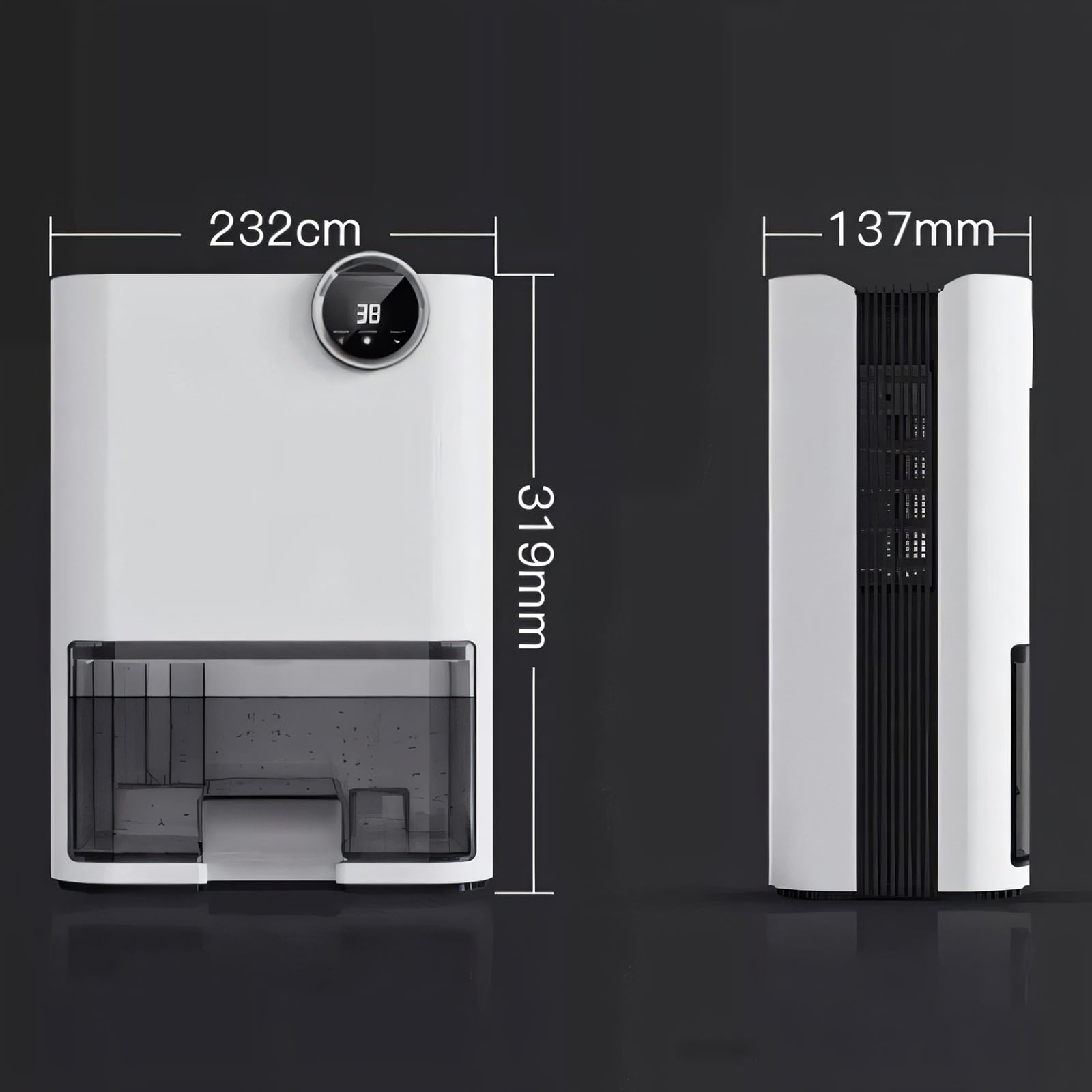 Osuszacz powietrza do domu, zbiornik na wodę 70 OZ, 800 sq.ft osuszacz powietrza do sypialni, piwnicy, łazienki z automatycznym wyłączaniem, trybem uśpienia, 5-kolorowe światło LED