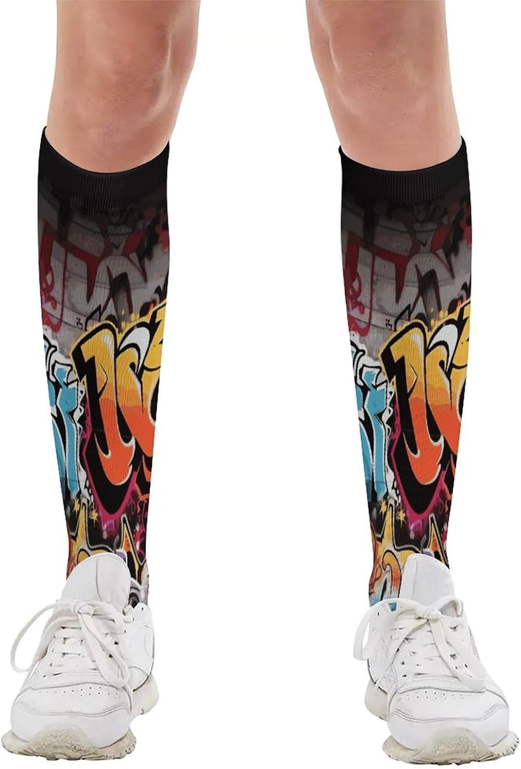 Graffiti Hip Hop Crew Socks Calf Socks Athletic Crew Sock