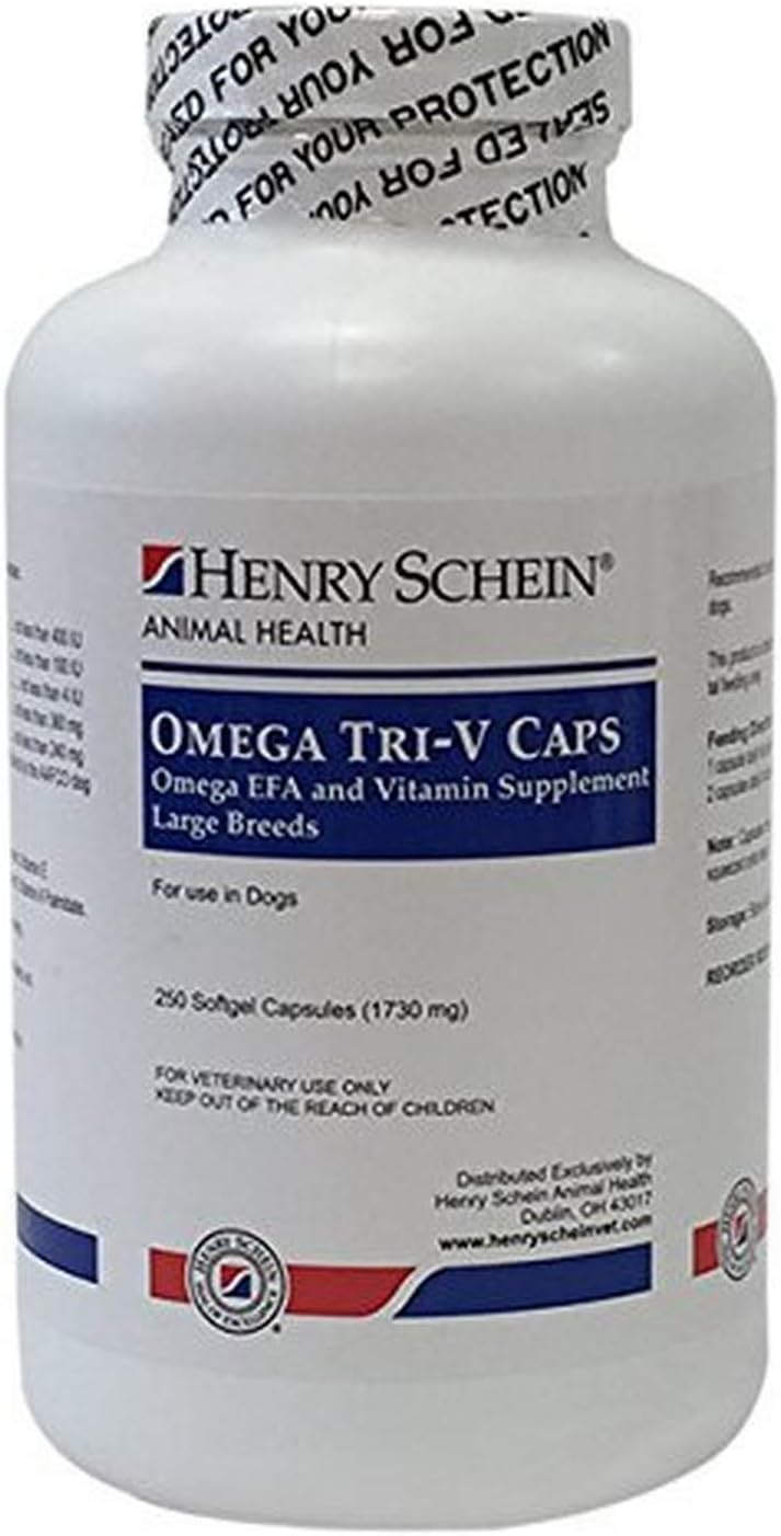 Butler 250 Count Omega Tri-V Gel Capsules for Large & Giant Dogs Brown