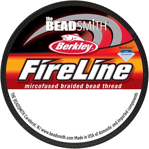 Miniatura 8 de The Beadsmith Fireline by Berkley - Hilo trenzado microfusionado - Prueba de 4 libras, diámetro de 005".12mm, carrete de 50 yardas, color cristal -