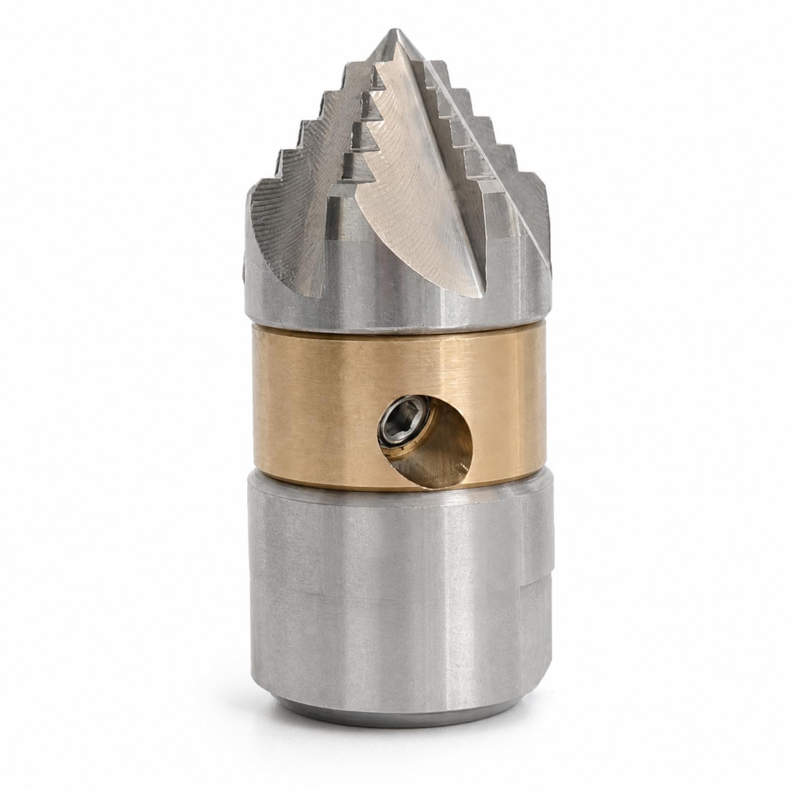 MagiDeal Ugello Rotante per Idropulitrice Ugello Pulizia Tubi Pressione Alta Disgrega Olio Detriti Design Compatto Scorre Curve Strette Costruzione Inox 304, 3/8, 40L/Min