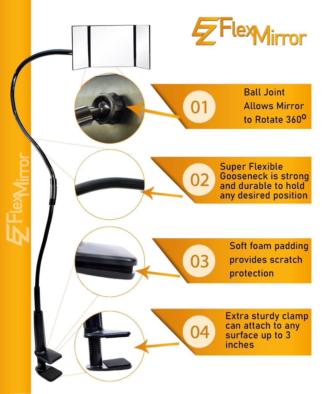 Buy EZ Flex Mirror Self Haircut Cut Your Own Hair with Our Three Way