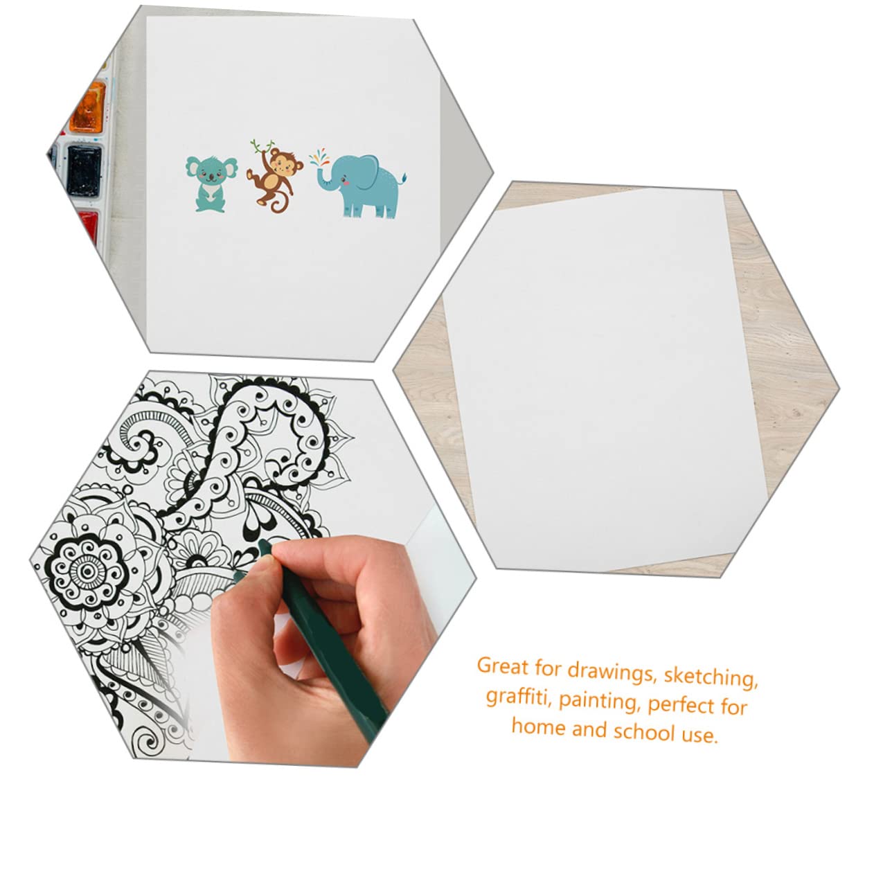 SEWACC Papier Aquarelle Blanc 100 Feuilles pour Dessin et Peinture pour Étudiants et Garçon et Filles Usage Scolaire et Croquis