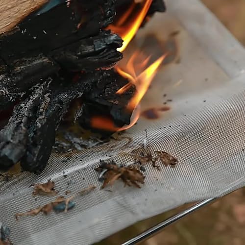 Miniatura 3 de Malla de fuego de 22.0 in, malla de repuesto para hogueras portátiles, para el mismo producto de 22.0 in en el mercado (dos mallas)