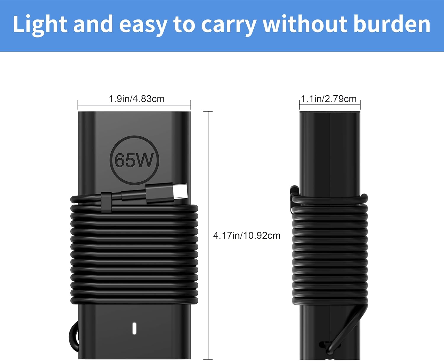 65W 45W USB C Laptop Charger Compatible with Dell Latitude 5420 5430 5520 5530 7340 7430 Inspiron 14 16 XPS 13 Chromebook 3100 Dell Computer Type C Fast Charging AC Adapter Power Cord - Image 4