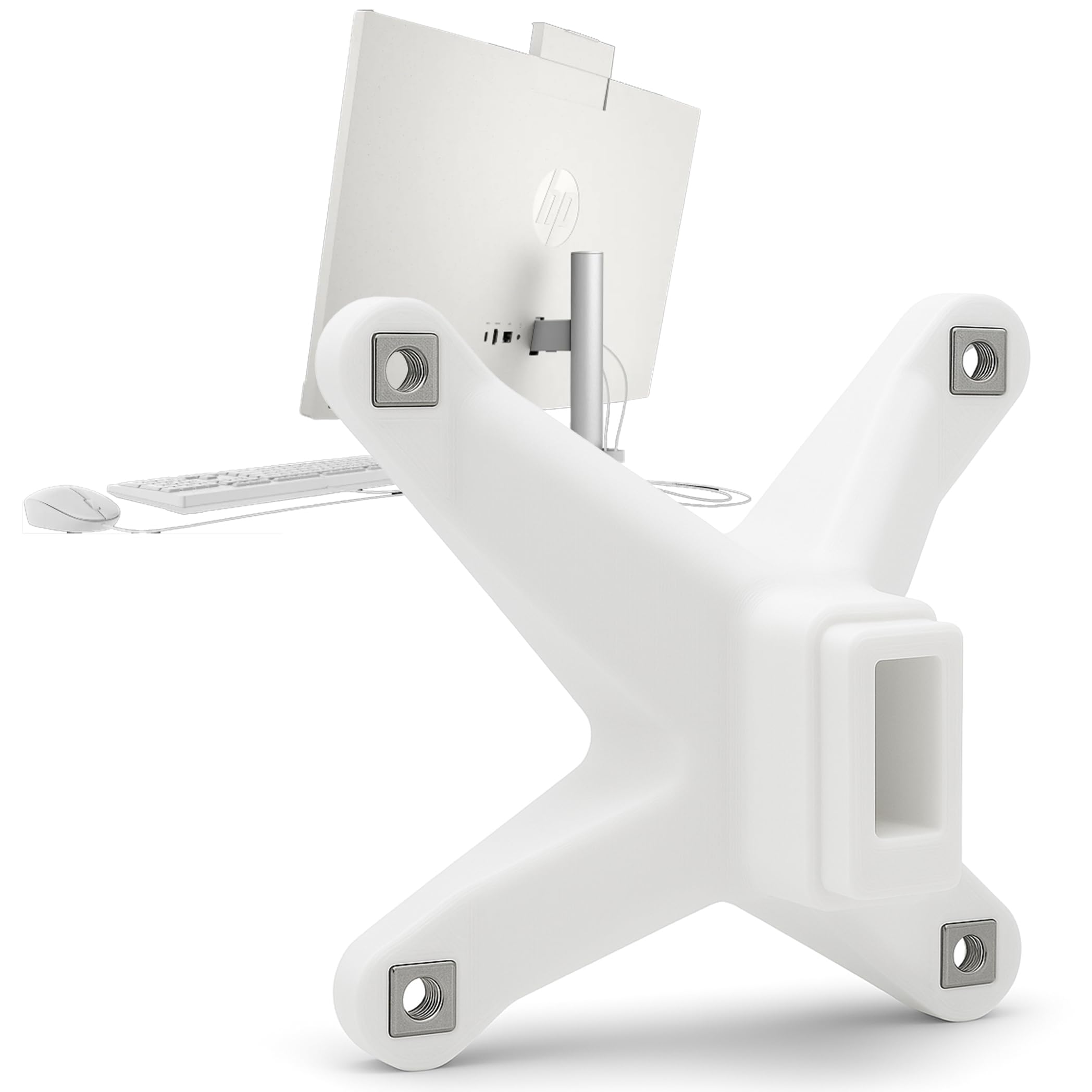 3IDEE VESA Adapter Compatible with HP All-in-One PC (24-cr0706ng, 27-cr0005ng & more) - Monitor Mount Adapter 75 x 75 mm - for Monitors without VESA Connection