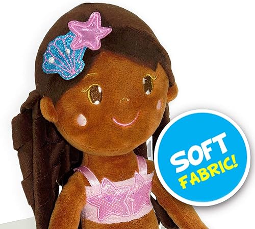 Miniatura 4 de June Garden 15.5" Sirena brillante Layla - Muñeca de peluche suave de sirena para regalar a niñas pequeñas