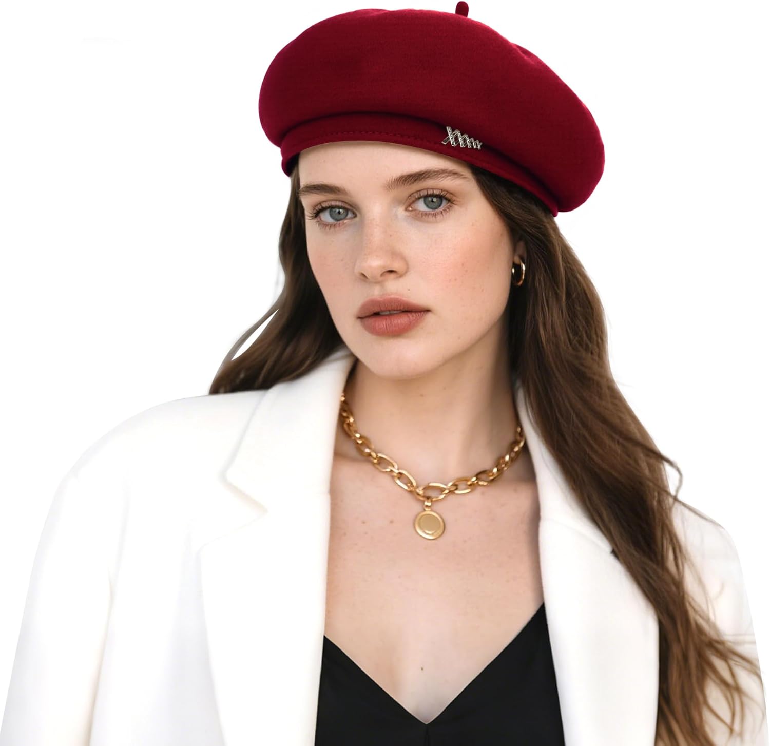 Wool Beret Hats for Women,Classic French Winter Warm Hats,Warm Solid Color Beret Cap