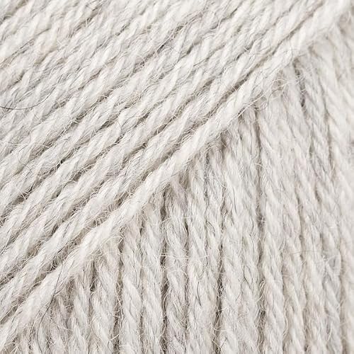 45% Alpaca 30% Polyamide 25% Wool Yarn, Drops Nord, 1 or Superfine, Fingering Weight, 4 ply, 1.8 oz 186 Yards per Ball (03 Pearl Grey)