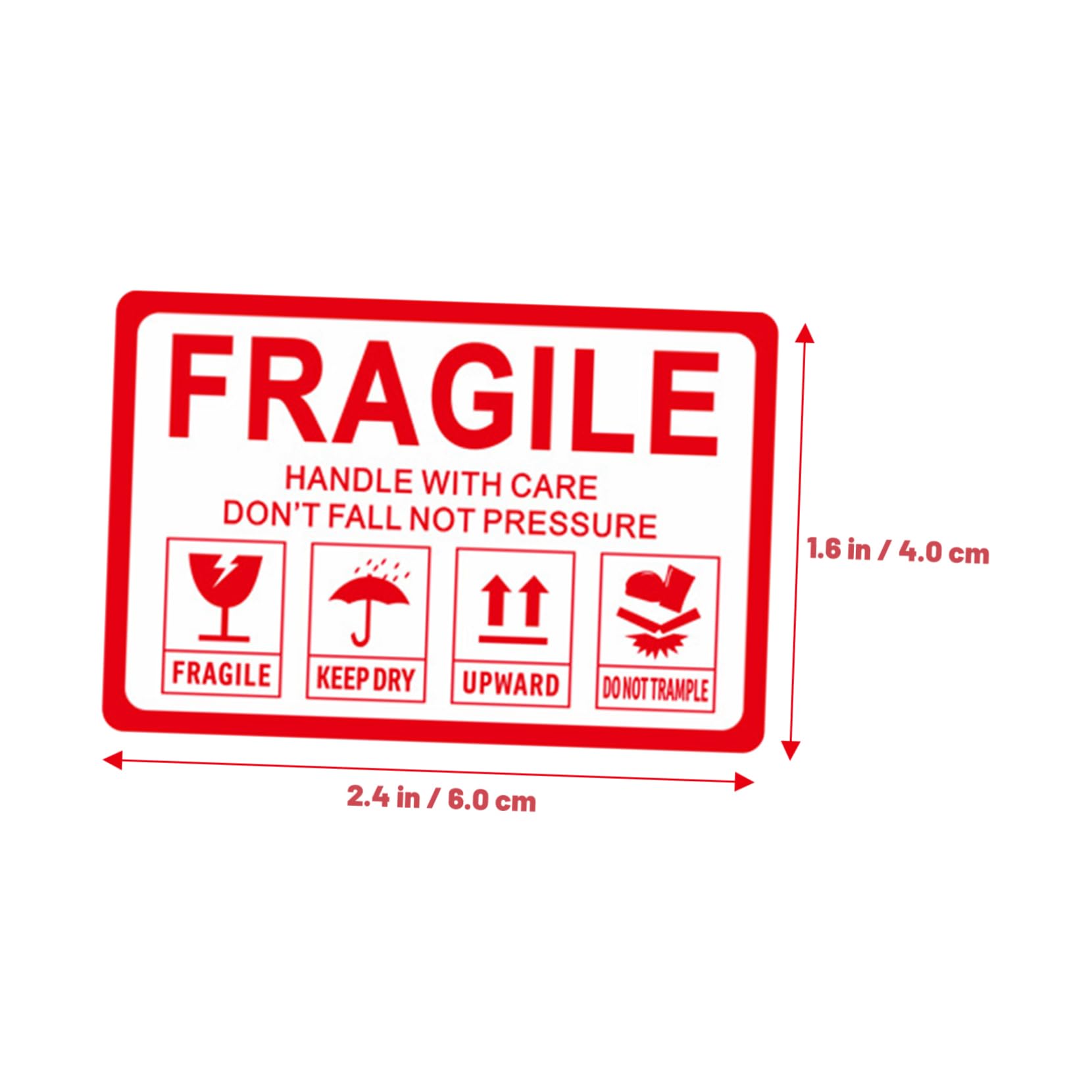 BCOATH Fragile Shipping Stickers Warning Label Stickers for Boxes Sealing Adhesive Warning Labels Paper Material Roll