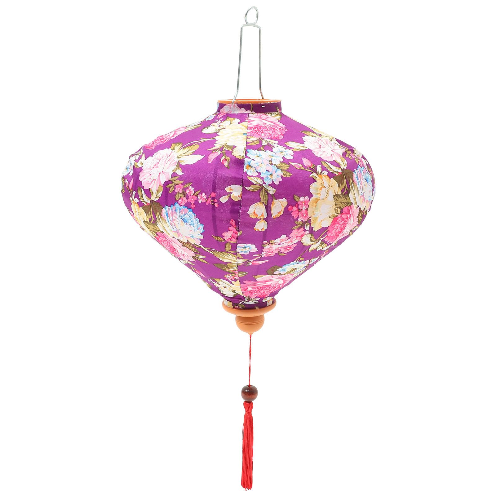 Lanterne chinoise Alasum légère et facile à suspendre avec motif floral en tissu