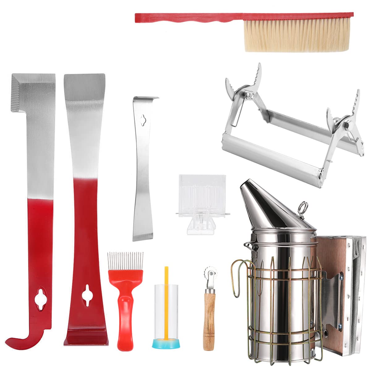 Sponsored Ad – 10 Pcs Beekeeping Tool Kit Beekeeping Equipment Beehive Tool with Bee Smoker Bee Brush Hive Tool Bee Catcher and More Bee Supplies for Beginners and Professional Beekeepers