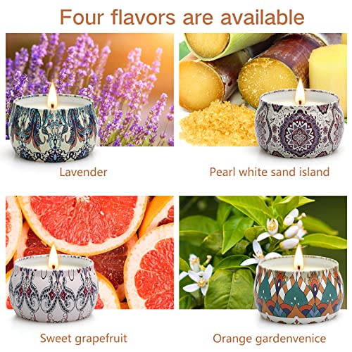 Scented Candle Gifts For Women, 4 Pack 4.4 Oz Aromatherapy Candles, Stress Relief Gifts For Girlfriend, Teacher, Mom, Anniversary, Birthday, Christmas Gifts #TOP7