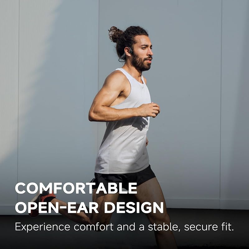 Yorlu Bone Conduction Headphones, 2026 Upgrade Open Ear Bluetooth 5.4 Headphones with Mic, 10Hrs Playtime Bone Conduction Earbuds, IP56 Waterproof Earphones for Workout, Hiking image 3
