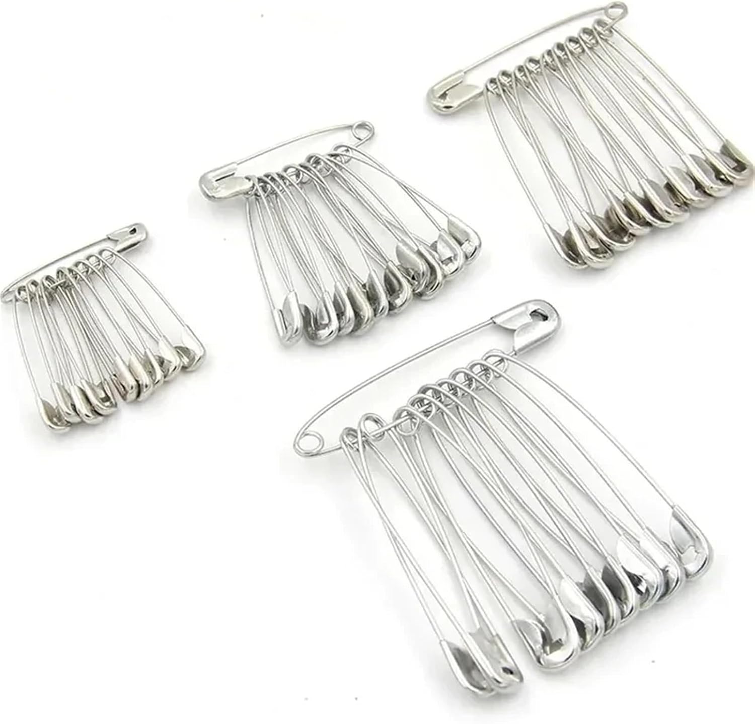 Safety Pins 200Pcs Nickel Plated Anti-Rust Paper Clips Home Multipurpose Stationery Pins to Secure Clothes(Length 3.8 cm)