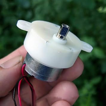 Zkenshan-DIY Motor DC 6V-12V 7.5RPM Slow Speed Mute Micro 300 Turbo Worm Gearbox Gear Motor Speed Reducer Reduction Motor DIY, Easy to Install