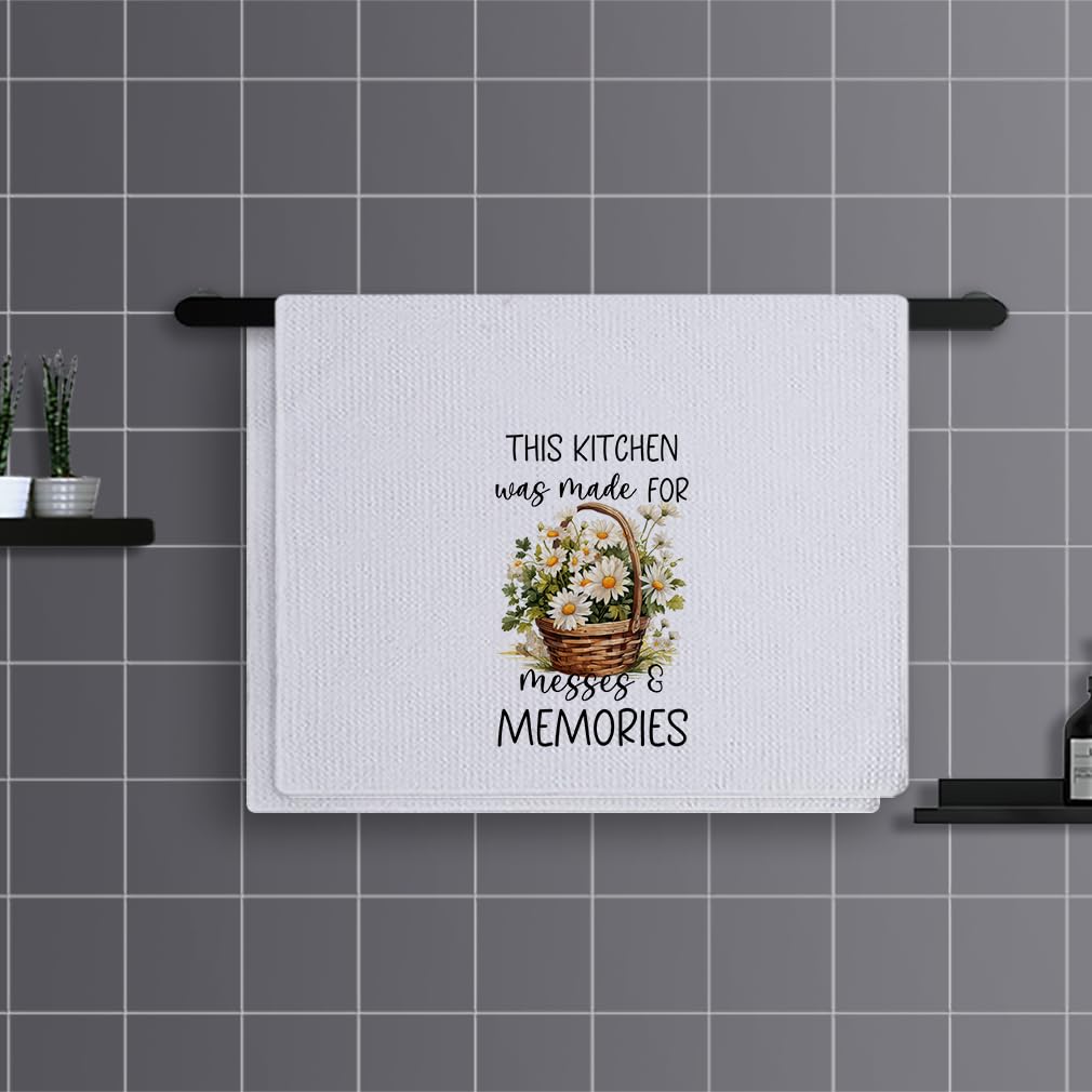 Trapos Cocina Canastas De Flores Beige Paños de Cocina Suaves y Absorbentes Paños Cocina Reutilizables Trapos de Cocina para Secar Toallas Lavable Toallas de Barra Juego de 4 (40x60cm)