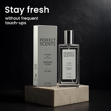 Perfect Scents Fragrances, Inspired by Giorgio Armanis Armani Code, Mens Eau de Toilette, CLEAN, Vegan, Paraben-Free, Phthalate-Free, Never Tested on Animals, 3.4 Fluid Ounces
