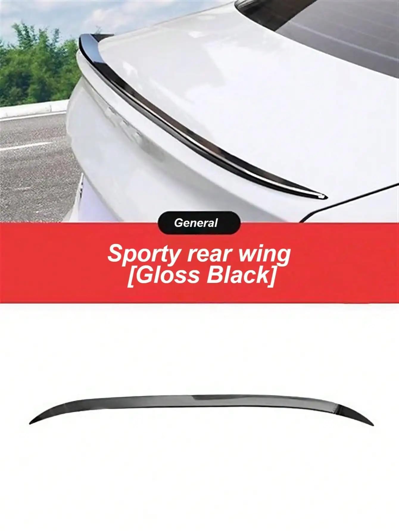 Spoiler dachowy Uniwersalny Spoiler Samochodowy - Skrzydło Spoiler Bagażnika DIY, Jodła Do Sedanów/Hatchbacków/SUV-ów