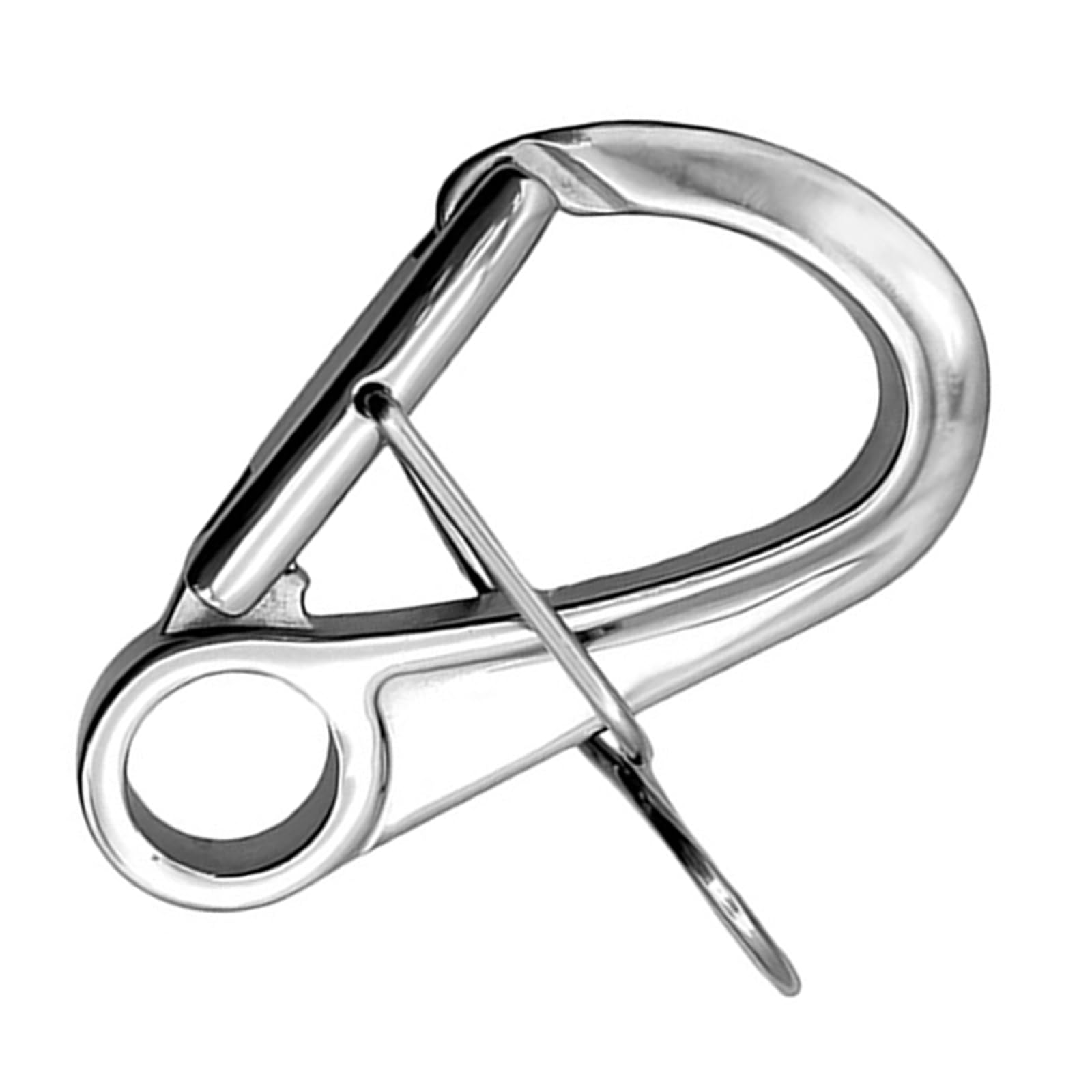 Duty Marine Grade Resistant 316 Stainless Steel Auto Locking Snaps Hook for Boats and Rescuing Kayak Safe Auto Locking Boats Hook