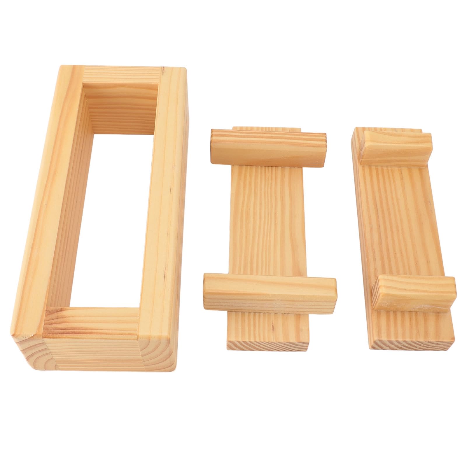 Alomejor Molde de Prensa de Sushi de Madera, Máquina Eficiente para Hacer Rollos de Arroz para la Cocina del Hogar, Material Ecológico Natural de 8,9x3,1x3,7 Pulgadas