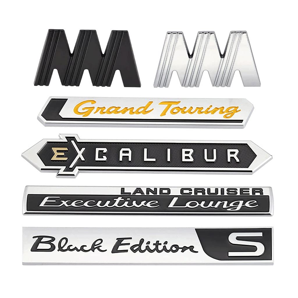 Car Sticker Badge Emblem Compatible with Toyota Land Cruiser Prado M Executive Lounge White Black Edition S Excalibur Grand Touring GT Decal (Color Name : Yellow)