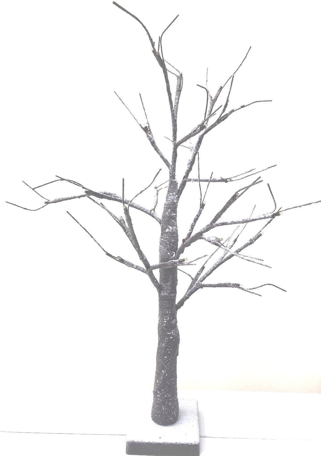 PTG Christmas Wedding Easter 60cm Rustic Snowy Twig Tree with 24 Warm White LED