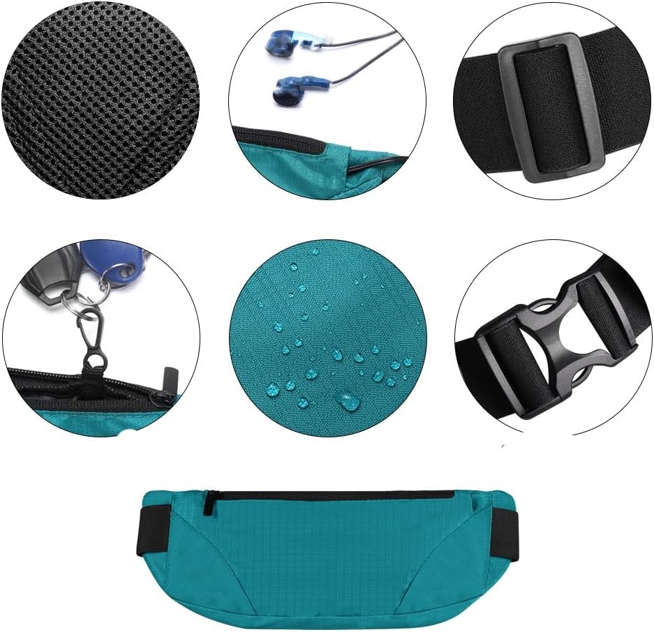 Women Men Running Bag Waist Bag Hip hip Belt Sports Light Breathable Casual Waist Bag(D)