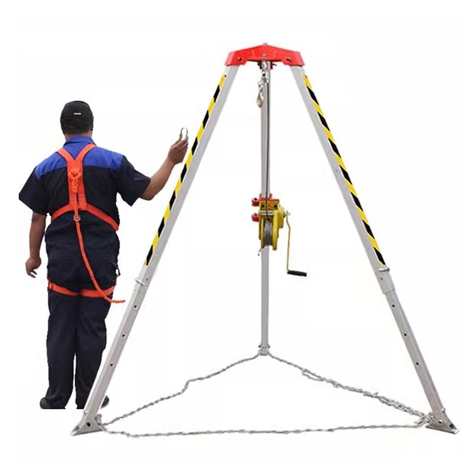 BYFSRUS Heavy Duty Fire Rescue Tripod - Lifting Equipment for Confined Space Rescue Fire Fighting Tripod System Durable & Reliable Rescue Gear for Emergency Response