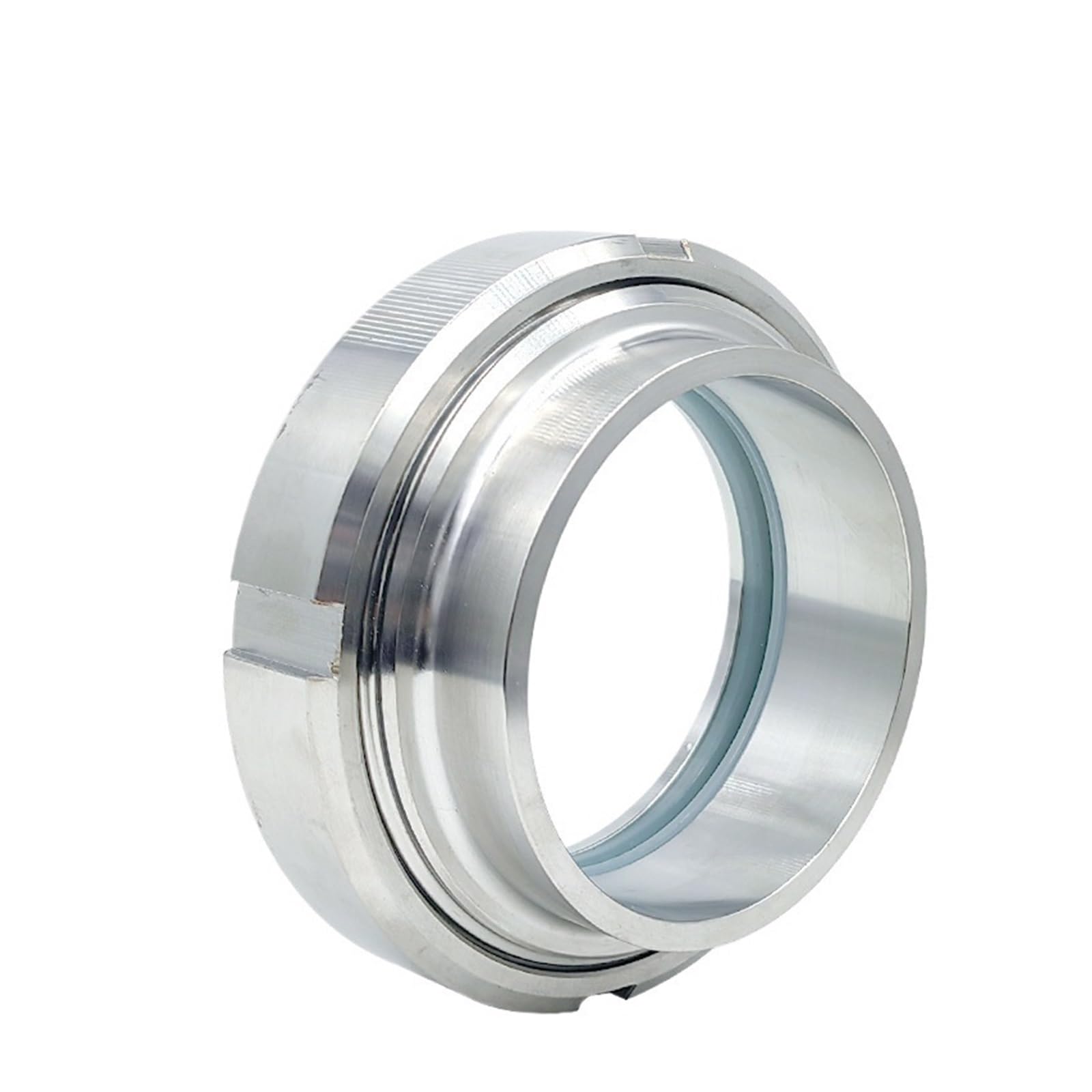 KACOME 304 Stainless Steel Welded Live Sight Glass Round Thread Sanitary Glass Sight Glass with Light peep Window DN100((304SMS) Outer Diameter 159 * 3)