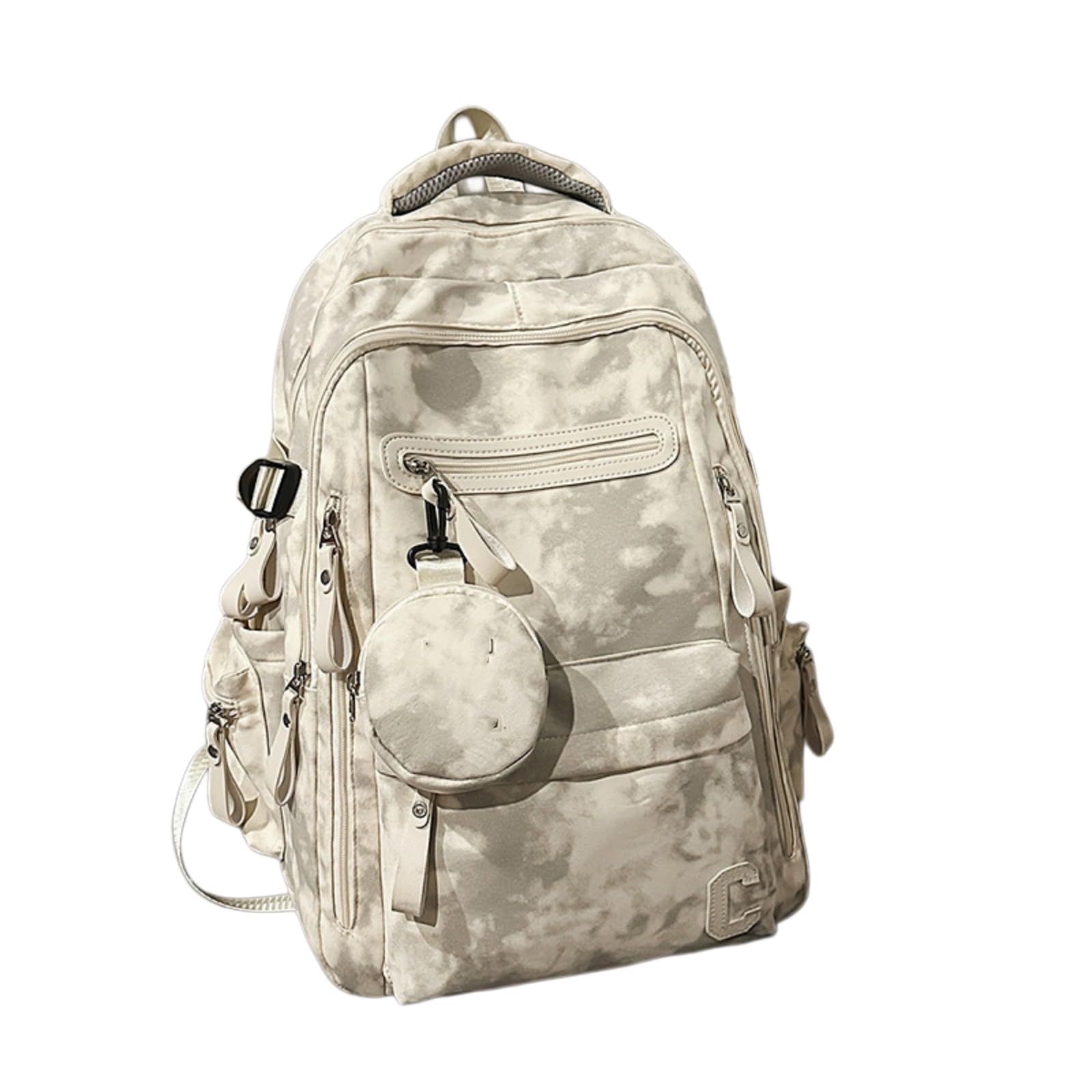 Zaino Nuovo da Donna Borsa Viaggio Femminile Zaini Scuola per Ragazze Adolescenti Libro Mochila Libro-White