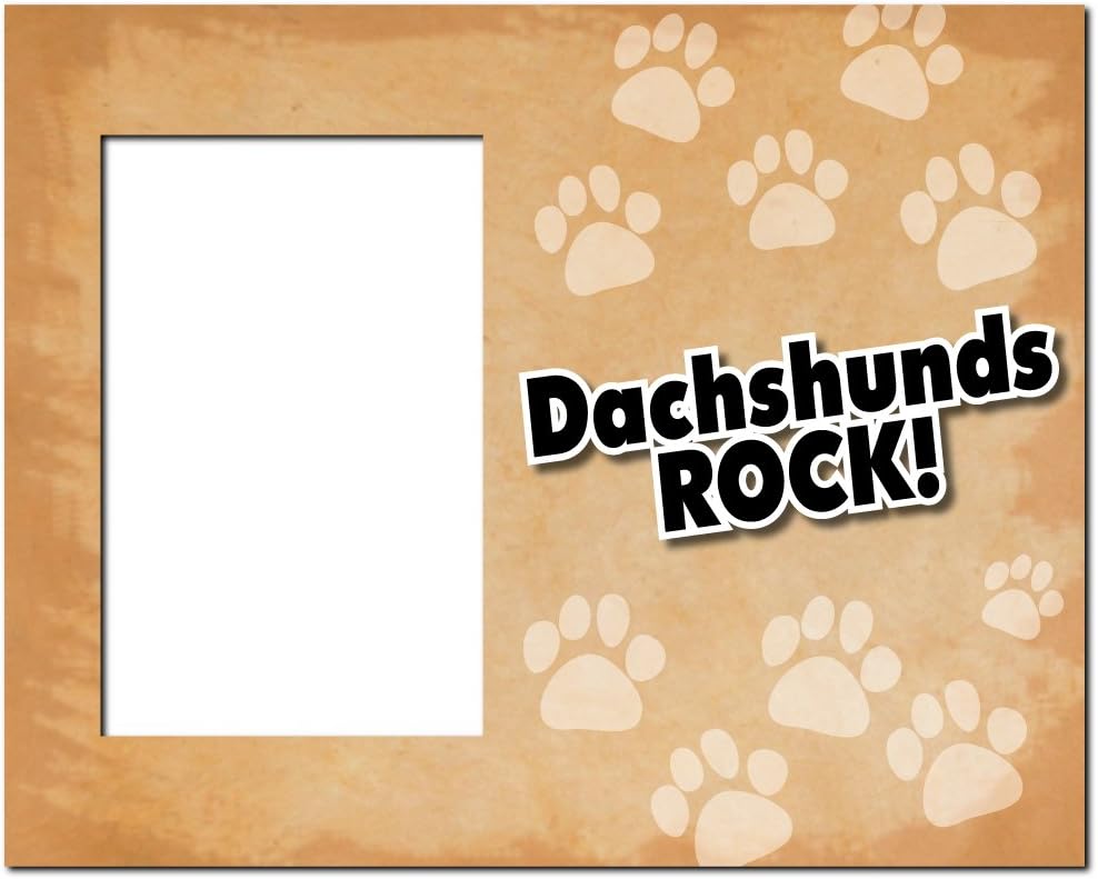 VictoryStore Gift Frame - Picture Frame - Dog Breed Themed - Dachshunds Rock - Holds 4 inches X 6 inchces picture