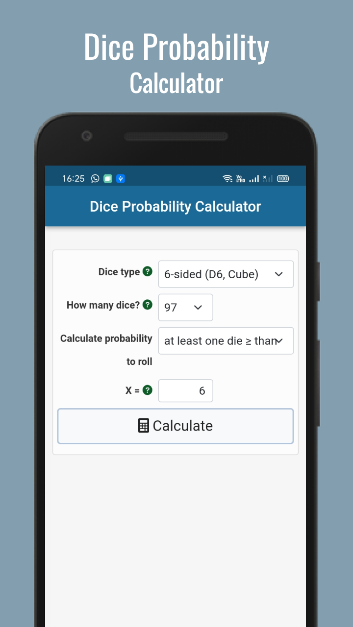Dice Probability CalculatorAmazon.co.ukAppstore for Android