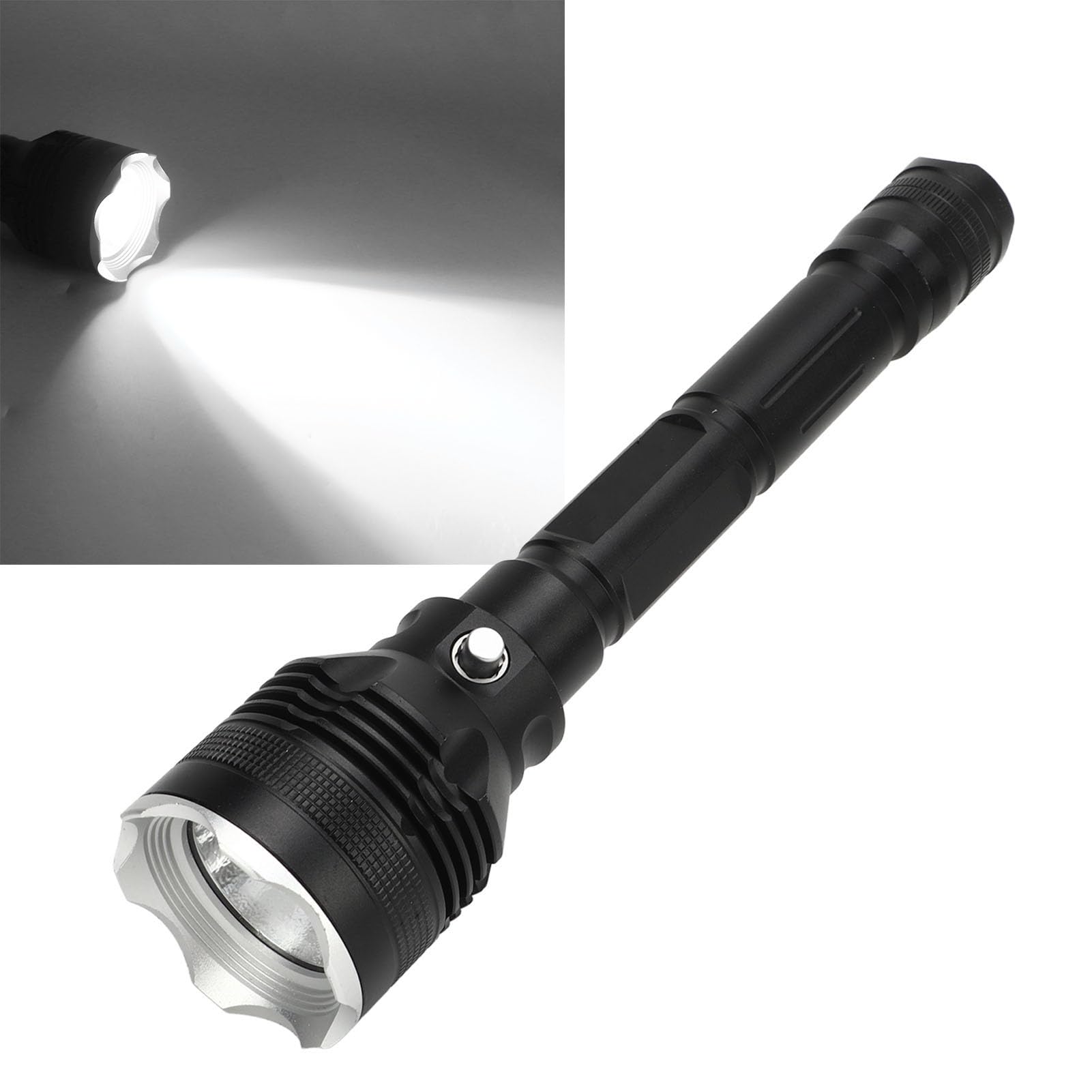 Diving Torch Flashlight, Diving Flashlight IPX8 8000LM LED Diving Torch Flashlight with 3 Lighting Modes Handheld, Handheld Flashlights