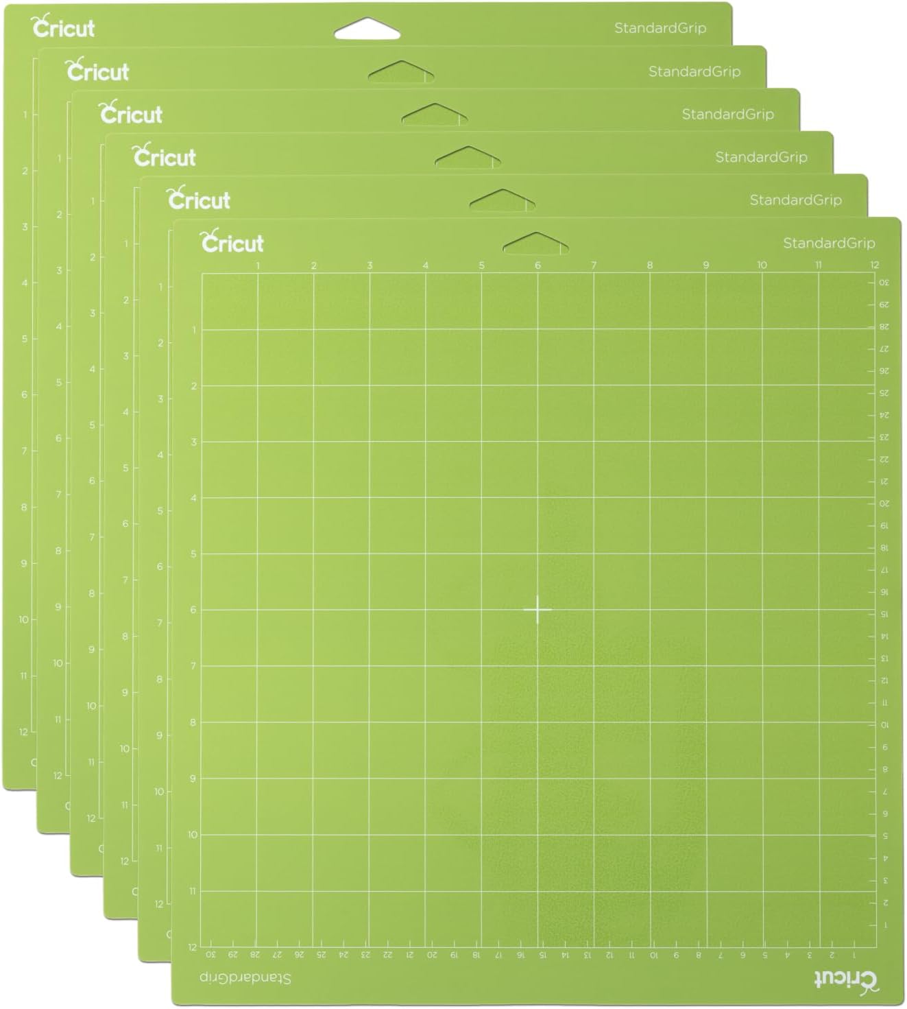 Cricut StandardGrip Cutting Mat Pack (6 Count, 12in x 12in) | For Explore & Maker Machines