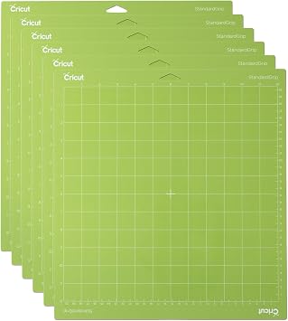 Cricut StandardGrip Cutting Mat Pack 6 Count, 12in x 12in