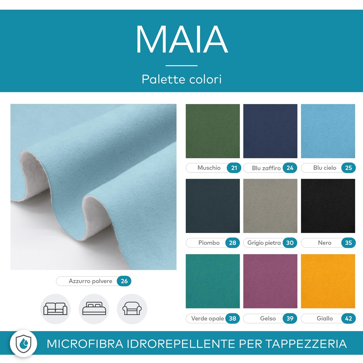 DESHOME Maia 15 Meter Stoff für Sofa, recycelt, Mikrofaser, wasserabweisend, samtige Optik, Meterware für Polstermöbel, Sessel, Kissen, Stühle, Möbel, Orange