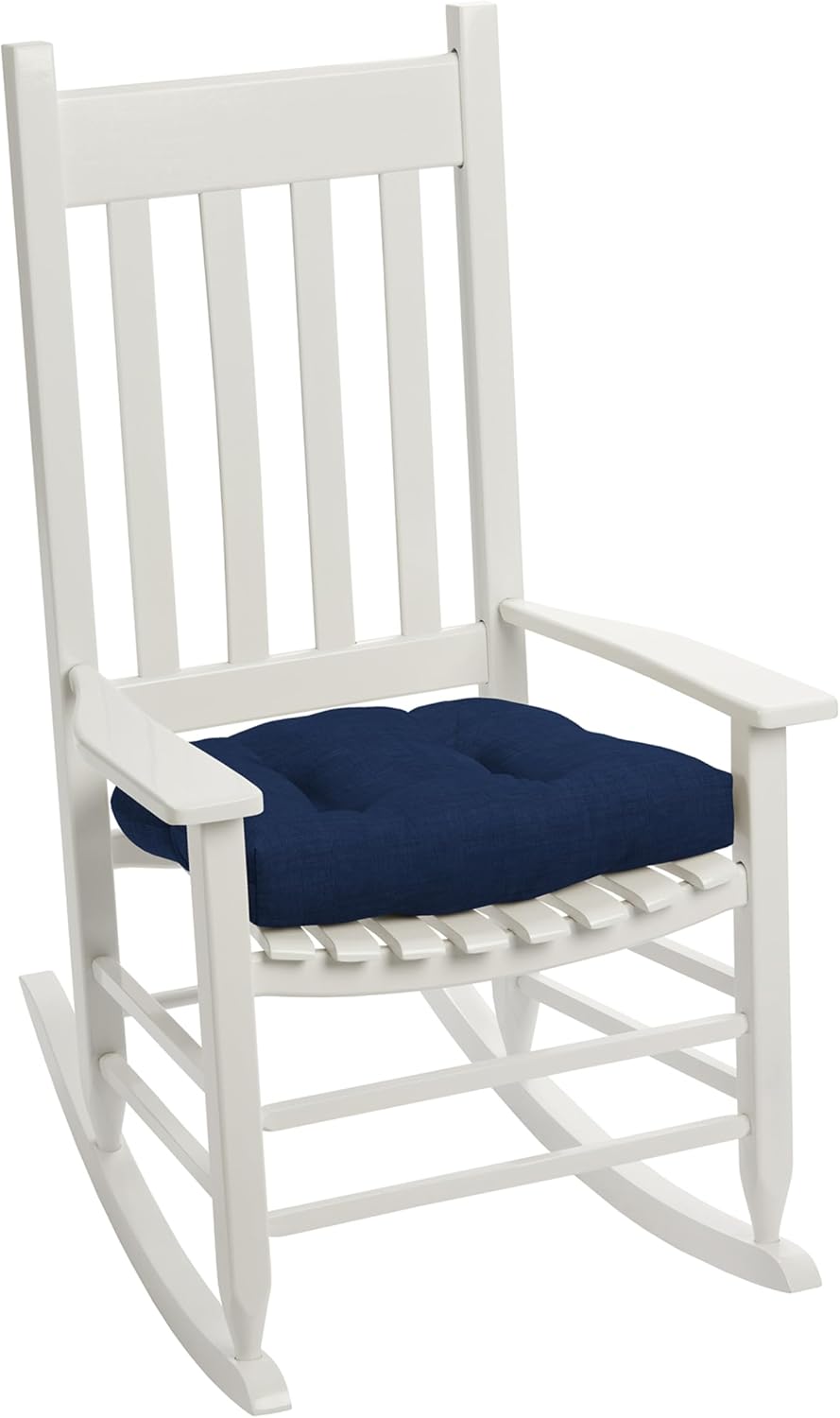 Arden Indoor/Outdoor Rocking Chair Or Wicker Chair Cushion, 2-Pack, 20 x 18, Water Repellent, Rain Proof, Fade Resistant Cushion for Rocking Or Rounded Back Chair Sapphire Blue Leala