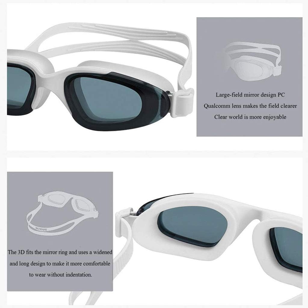Swimming Goggles, Swim Goggles UV Protection Watertight Anti-Fog Adjustable Strap Comfort fit for Unisex Adult Men and Women
